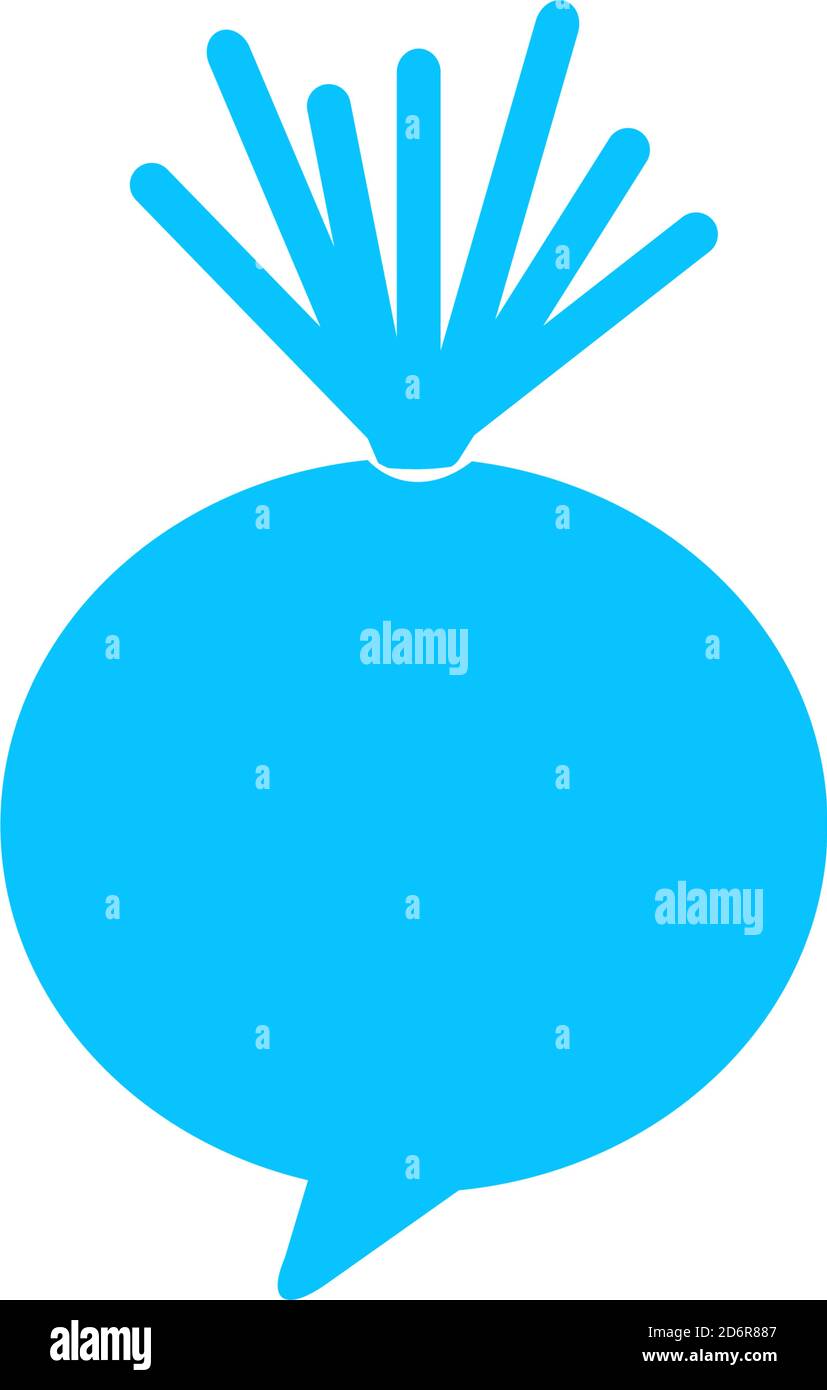 Icône de betterave plate. Pictogramme bleu sur fond blanc. Symbole d'illustration vectorielle Illustration de Vecteur