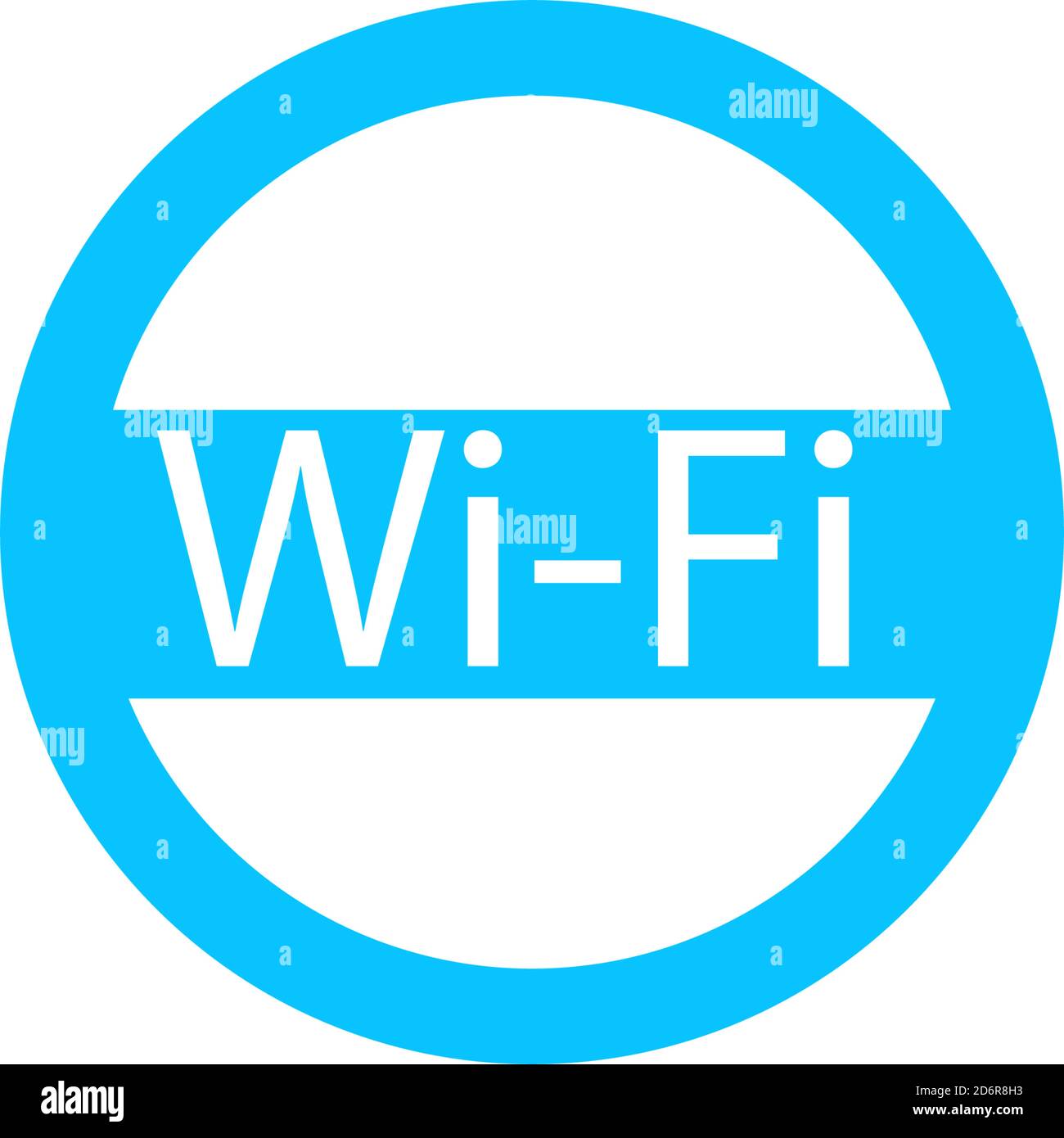 Icône Wi-Fi plate. Pictogramme bleu sur fond blanc. Symbole d'illustration vectorielle Illustration de Vecteur