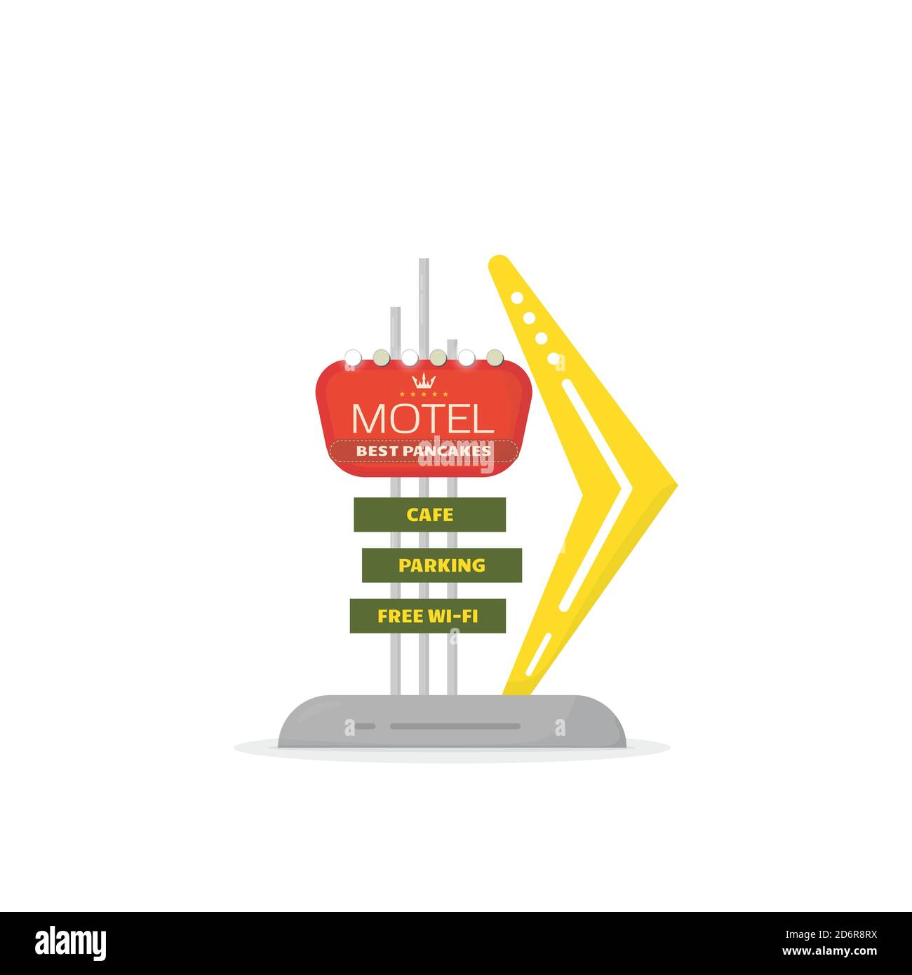 Modèle de signalisation de motel Illustration de Vecteur