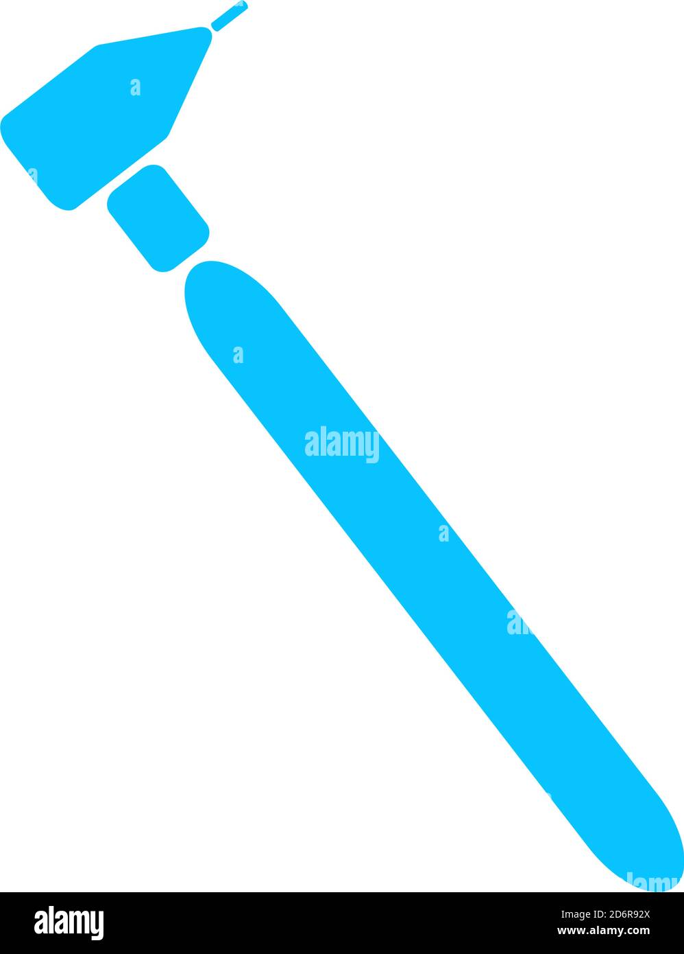 Perceuse à dent à plat. Pictogramme bleu sur fond blanc. Symbole d'illustration vectorielle Illustration de Vecteur