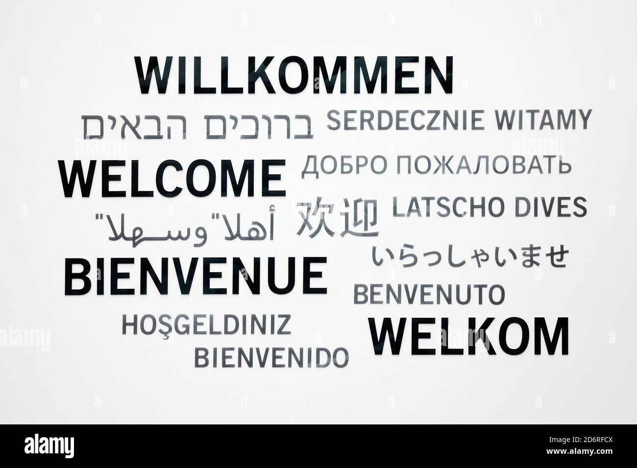 accueil multilingue, Allemagne Banque D'Images