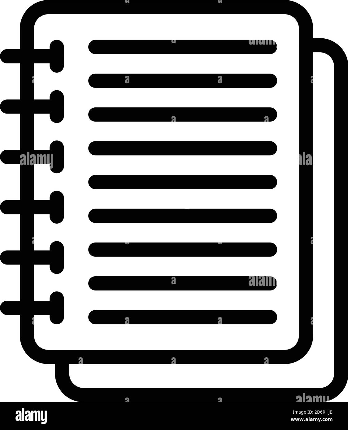 Icône de scénario de bloc-notes, style de contour Illustration de Vecteur