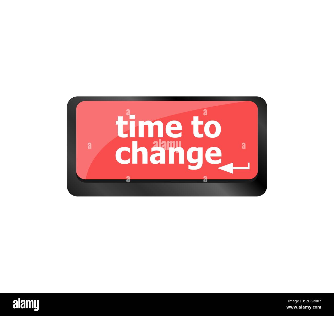 Concept de temps. Mot-clé du clavier de l'ordinateur temps à changer Banque D'Images