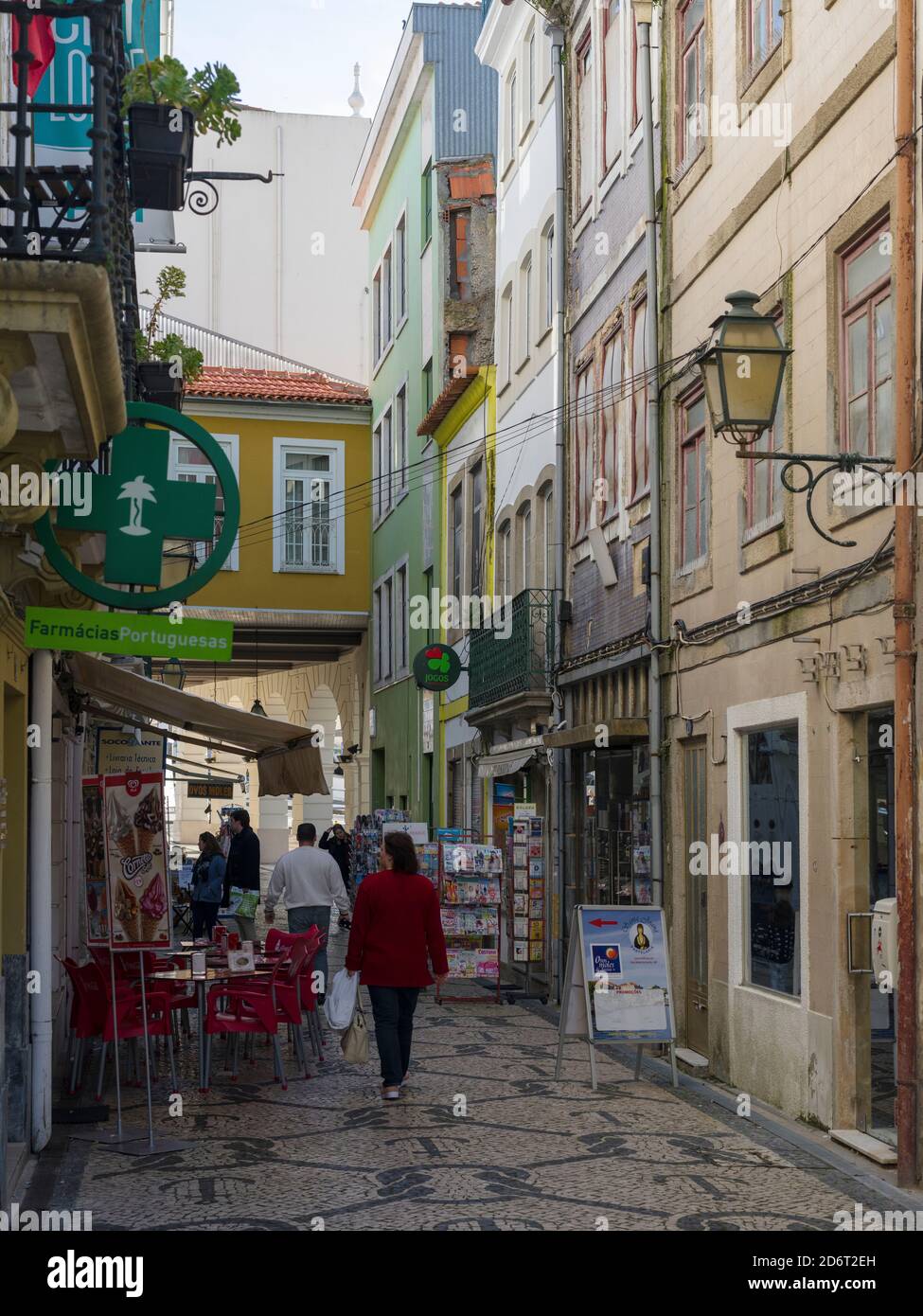 Aveiro au Portugal sur la côte de l'Atlantique. En raison des nombreux canaux Aveiro est appelé la venise du Portugal. Europe, Europe du Sud, Portugal Banque D'Images