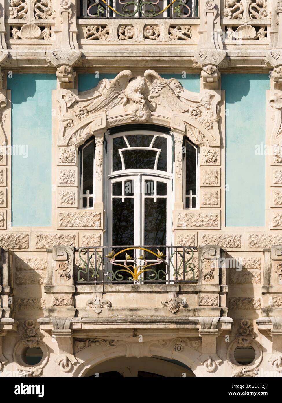 Art nouveau (arte nova), casa de mario belmonte pessoa. Aveiro, en raison des nombreux canaux Aveiro est appelé la venise du Portugal. Europe, Southe Banque D'Images