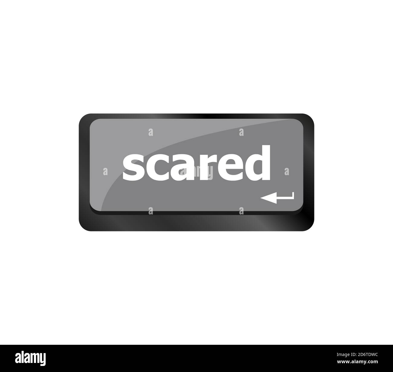 Clavier avec touche de raccourci - mot effrayé. bouton de saisie de l'ordinateur portable Banque D'Images