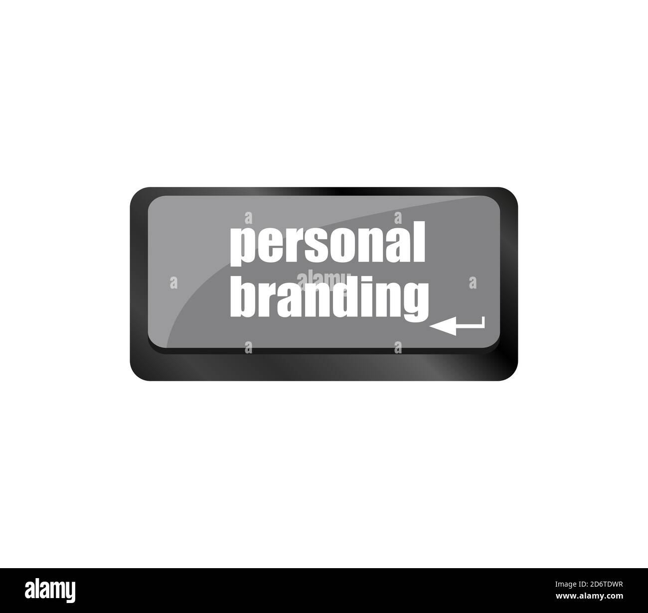 Personal Branding sur clavier informatique key Banque D'Images