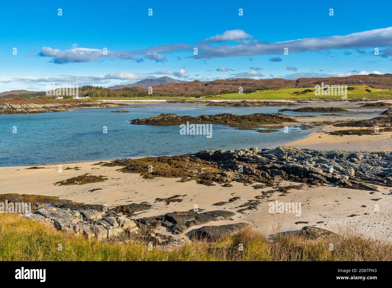 MALLAIG WEST COAST ECOSSE LES SABLES ARGENTÉS DE MORAR PLUSIEURS PLAGES DE SABLE ENTRE ARISAIG ET MORAR Banque D'Images