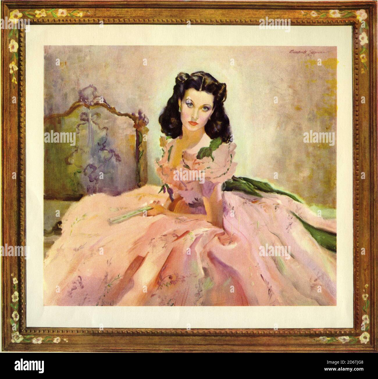 Œuvres d'ARMAND SEGUSO de VIVIEN LEIGH comme Scarlett O'Hara de la version originale Brochure / Programme pour ALLER AVEC LE VENT 1939 réalisateur VICTOR FLEMING roman Margaret Mitchell musique Max Steiner costumes Walter Plunkett producteur David O. Selznick Selznick International Pictures / Metro Goldwyn Mayer Banque D'Images