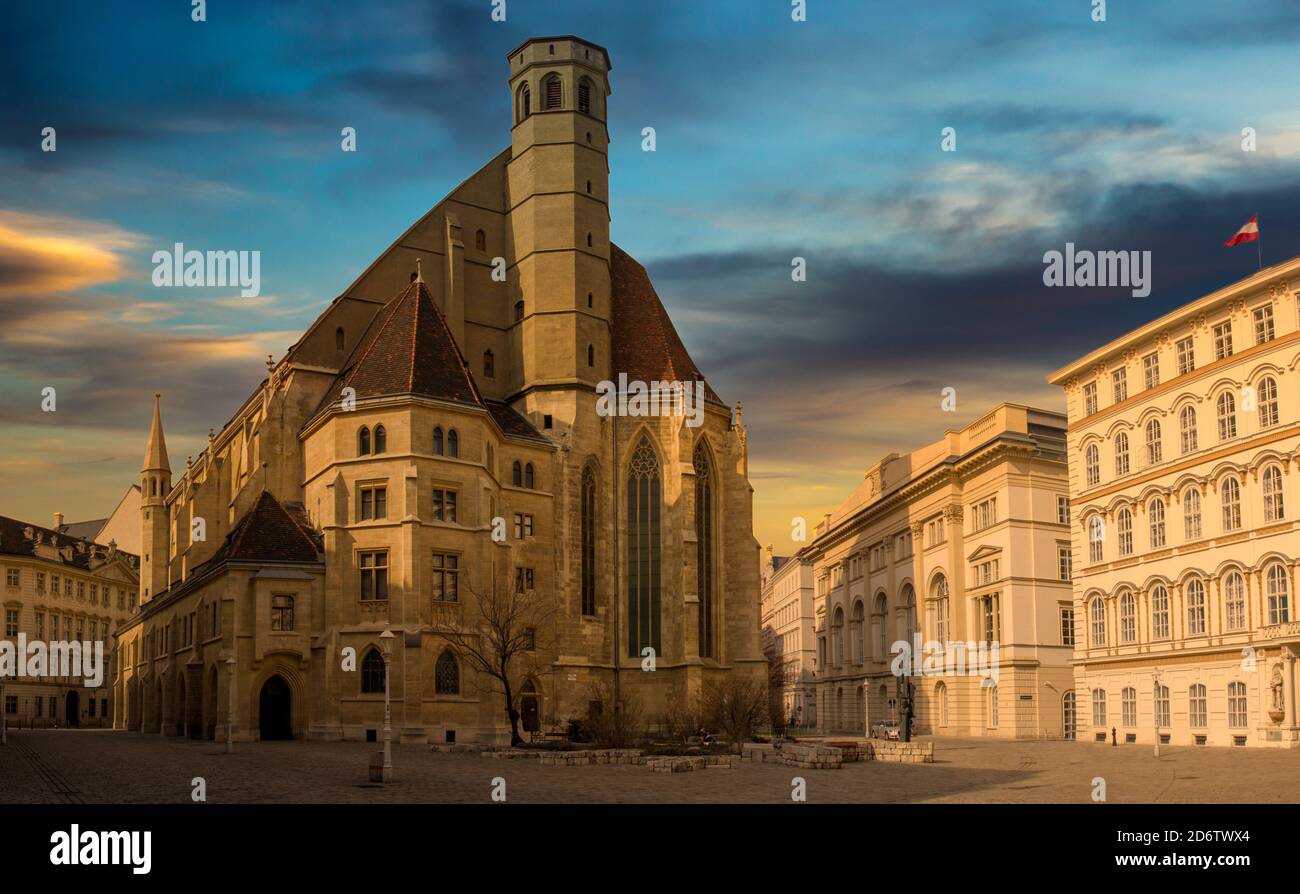 L'église gothique Minorite de Vienne. Autriche. Banque D'Images