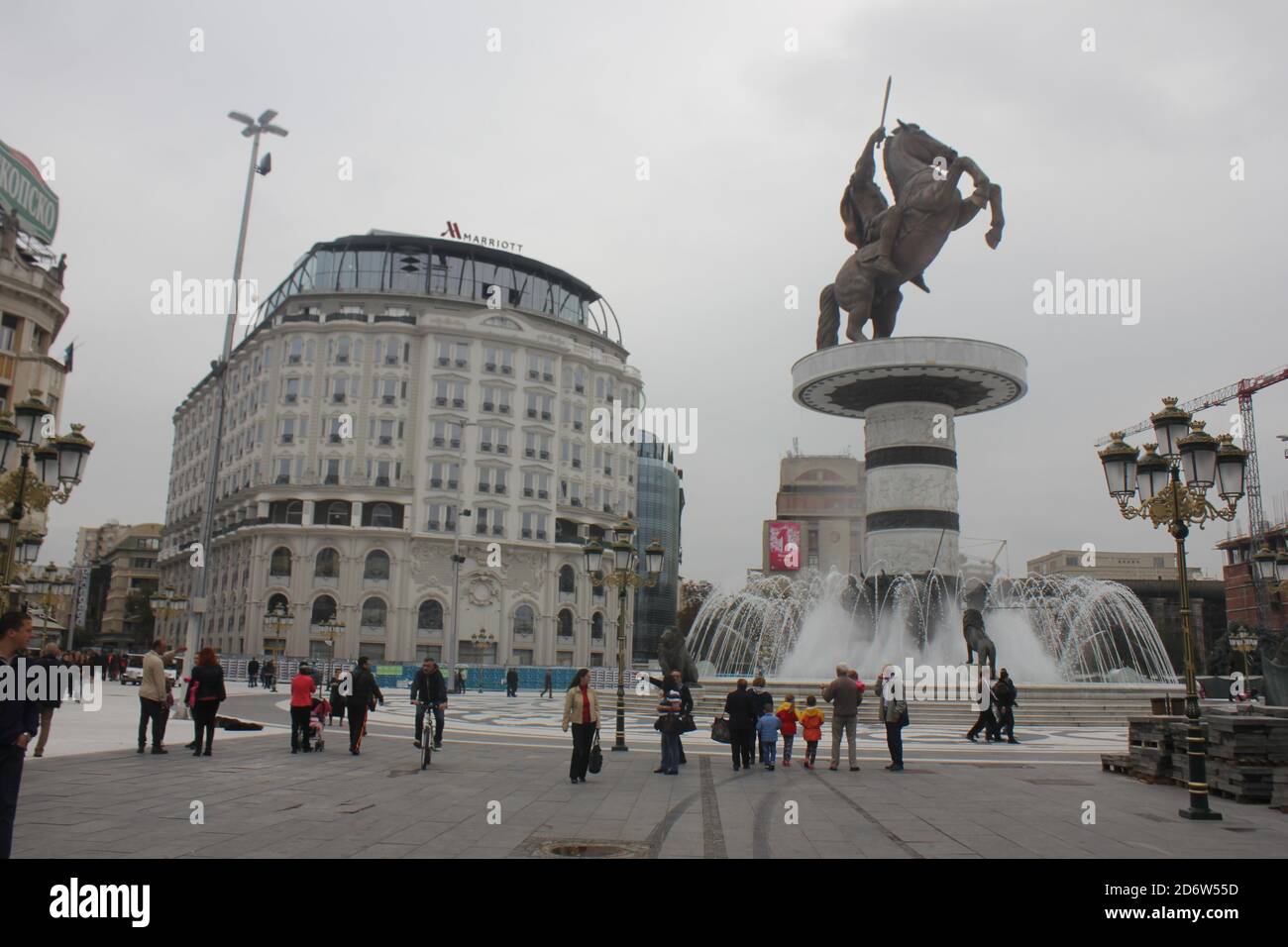 Place de Macédoine dans la ville de Skopje dans le nord de la Macédoine Banque D'Images