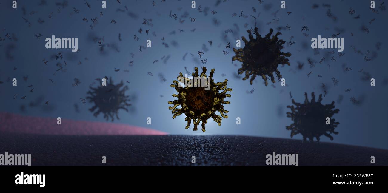 Un virus est un agent infectieux sous-microscopique qui se reproduit uniquement à l'intérieur des cellules vivantes d'un organisme. Les médicaments antiviraux existent. Banque D'Images