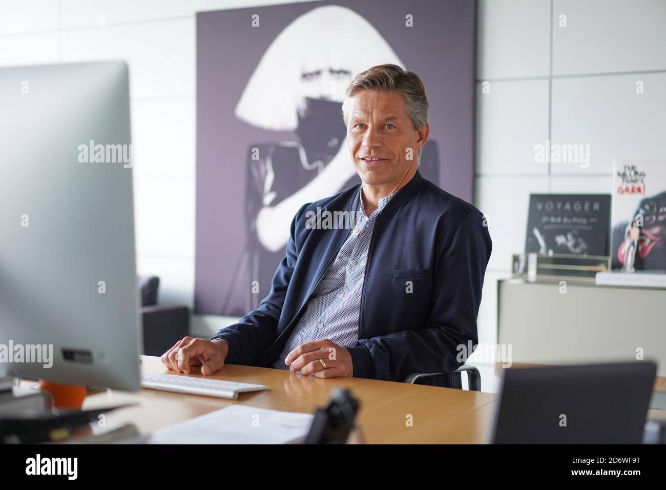 Berlin, Allemagne. 02 septembre 2020. Frank Briegmann, directeur musical allemand et président de l'Europe centrale d'Universal Music Group International et de Deutsche Grammophon, ainsi que président-directeur général d'Universal Music Germany, a enregistré dans son bureau. Credit: Jörg Carstensen/dpa/Alay Live News Banque D'Images