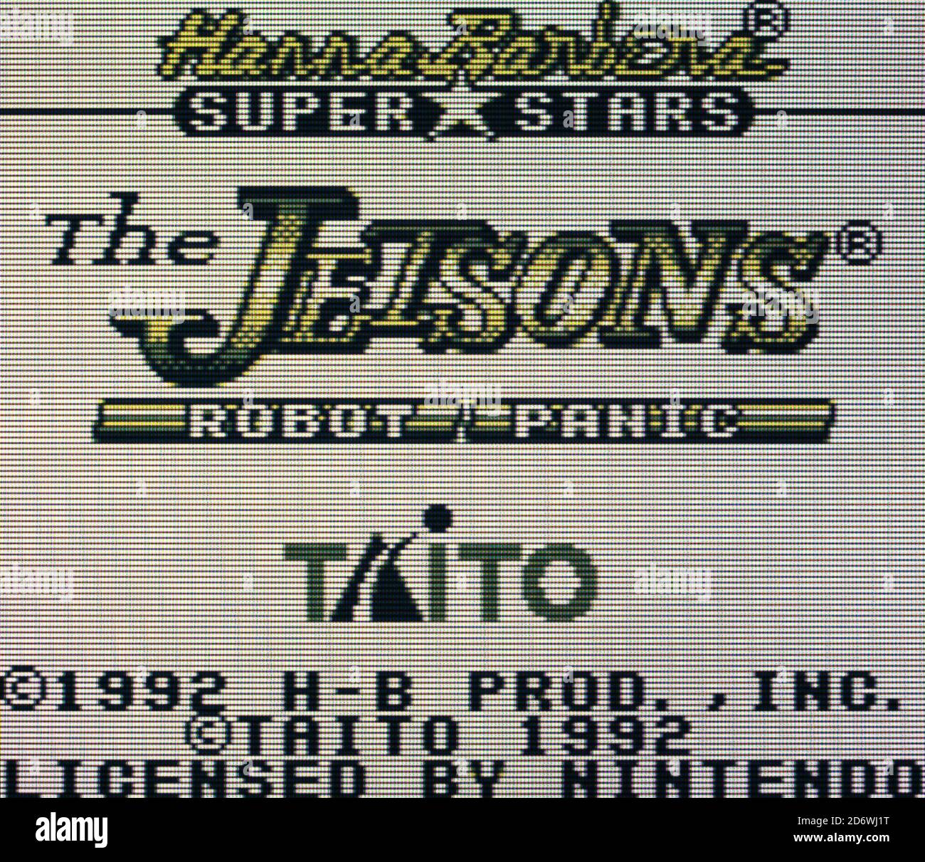 The Jetsons robot Panic - Nintendo Gameboy Videogame - Editorial à utiliser uniquement Banque D'Images