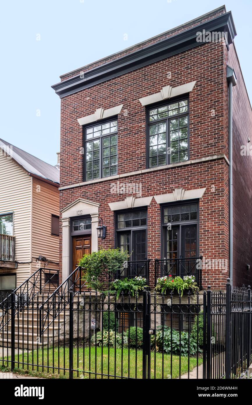 Maison individuelle familiale dans le quartier de Lakeview Banque D'Images