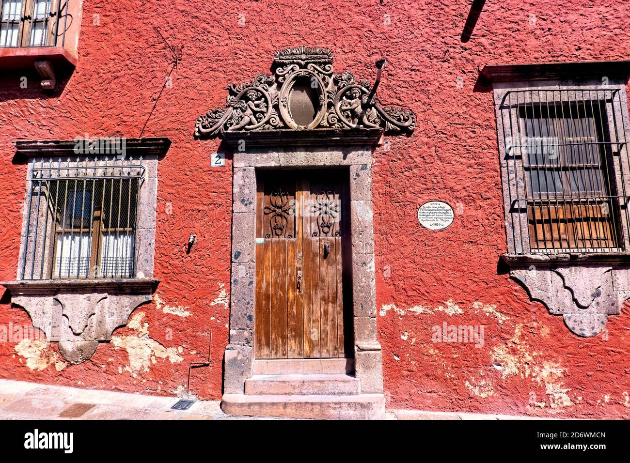 Architecture traditionnelle dans le colonial San Miguel de Allende, Guanajuato, Mexique Banque D'Images