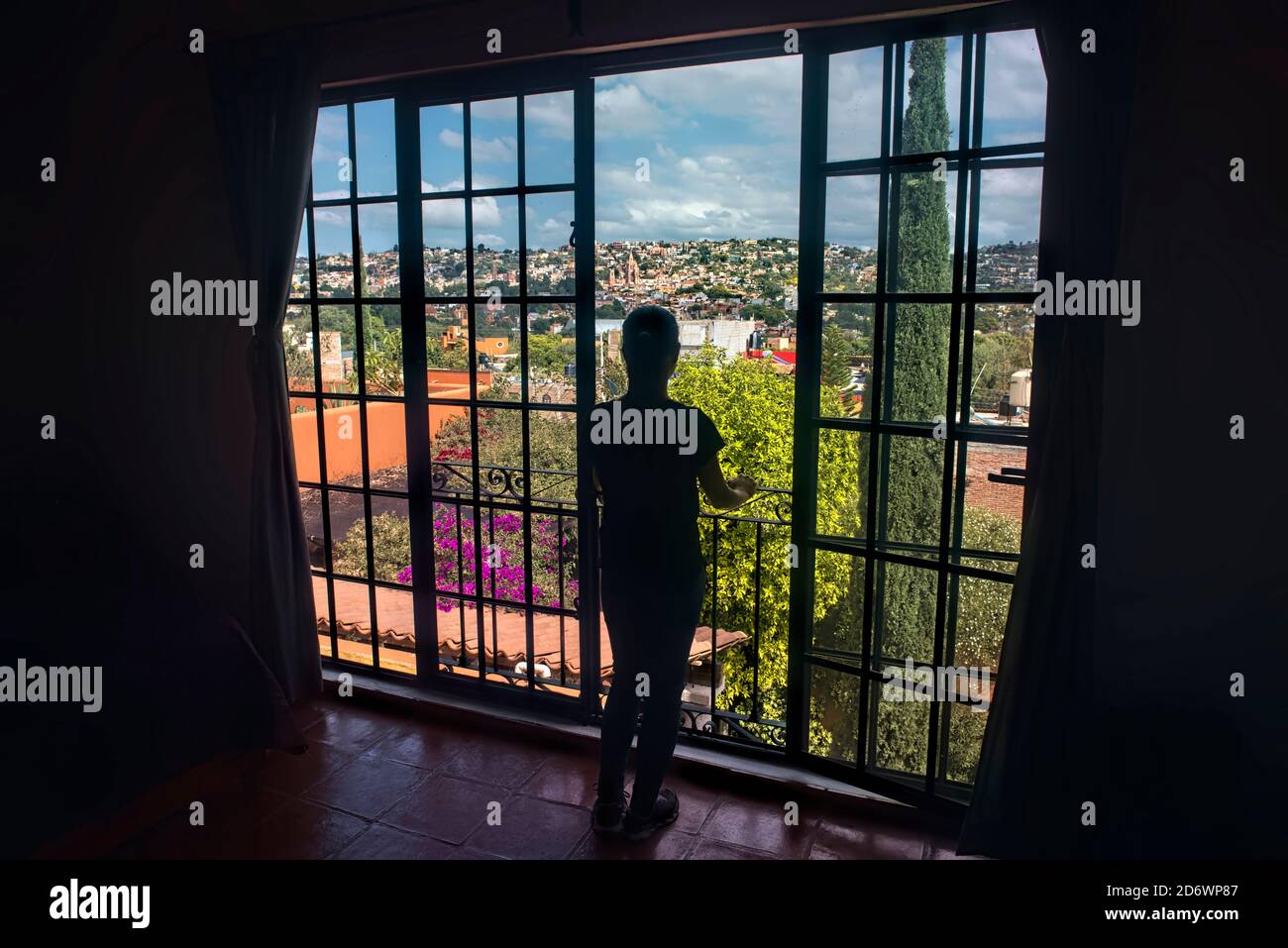 Vue sur le colonial San Miguel de Allende, Guanajuato, Mexique Banque D'Images