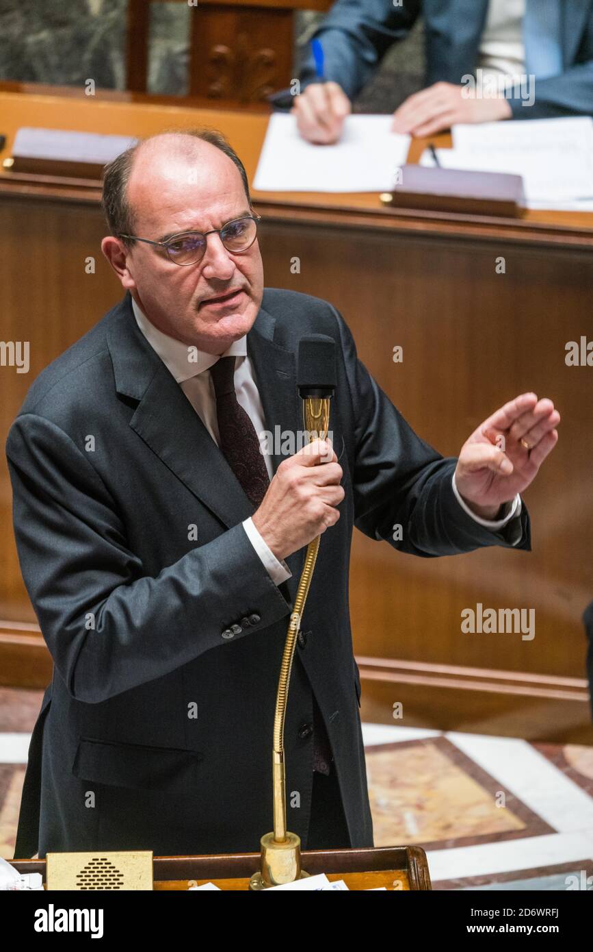 Jean Castex, Premier ministre, questions au gouvernement, Assemblée nationale, Paris, le 15 septembre 2020, France. Banque D'Images