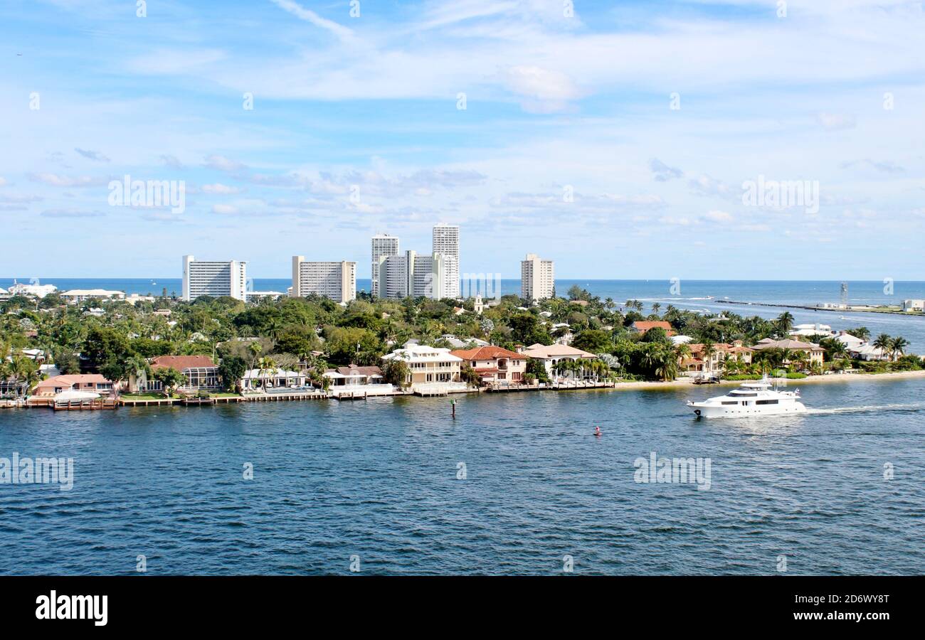 Voies navigables intercôtières à fort Lauderdale, Floride Banque D'Images