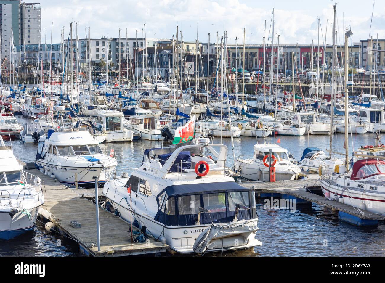 Swansea Marina, Swansea (Abertawe), ville et comté de Swansea, pays de Galles, Royaume-Uni Banque D'Images