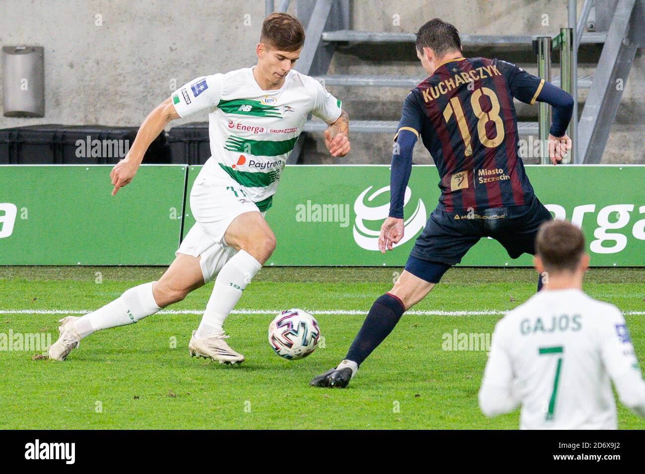 Mateusz Zukowski de Lechia vu en action pendant le match polonais Ekstraklasa entre Lechia Gdansk et Pogon Szczecin.(score final; Lechia Gdansk 0:1 Pogon Szczecin) Banque D'Images