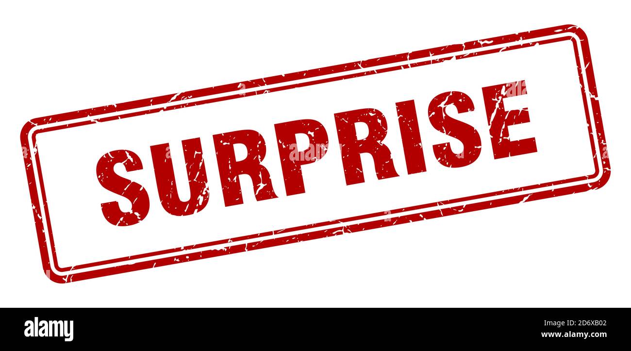 timbre surprise. panneau carré de grunge isolé sur fond blanc Illustration de Vecteur