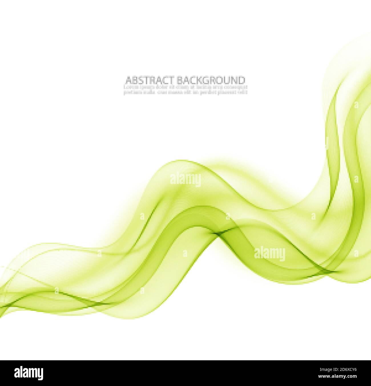 Arrière-plan abstrait, lignes ondulées vertes pour la brochure, le site Web, la conception de prospectus. Illustration de Vecteur