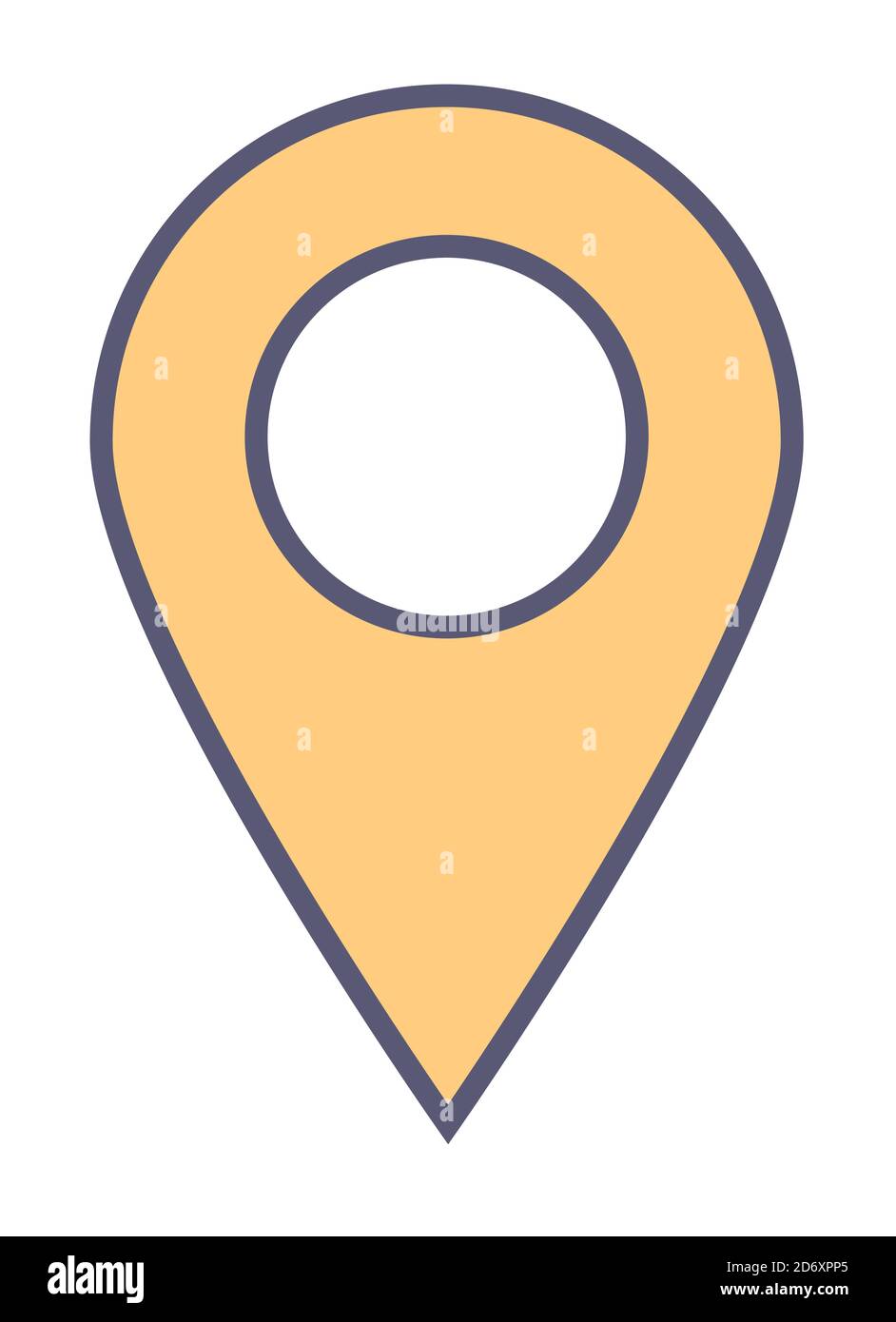 Pointeur de position ou balise géographique, navigation et marqueur gps Illustration de Vecteur