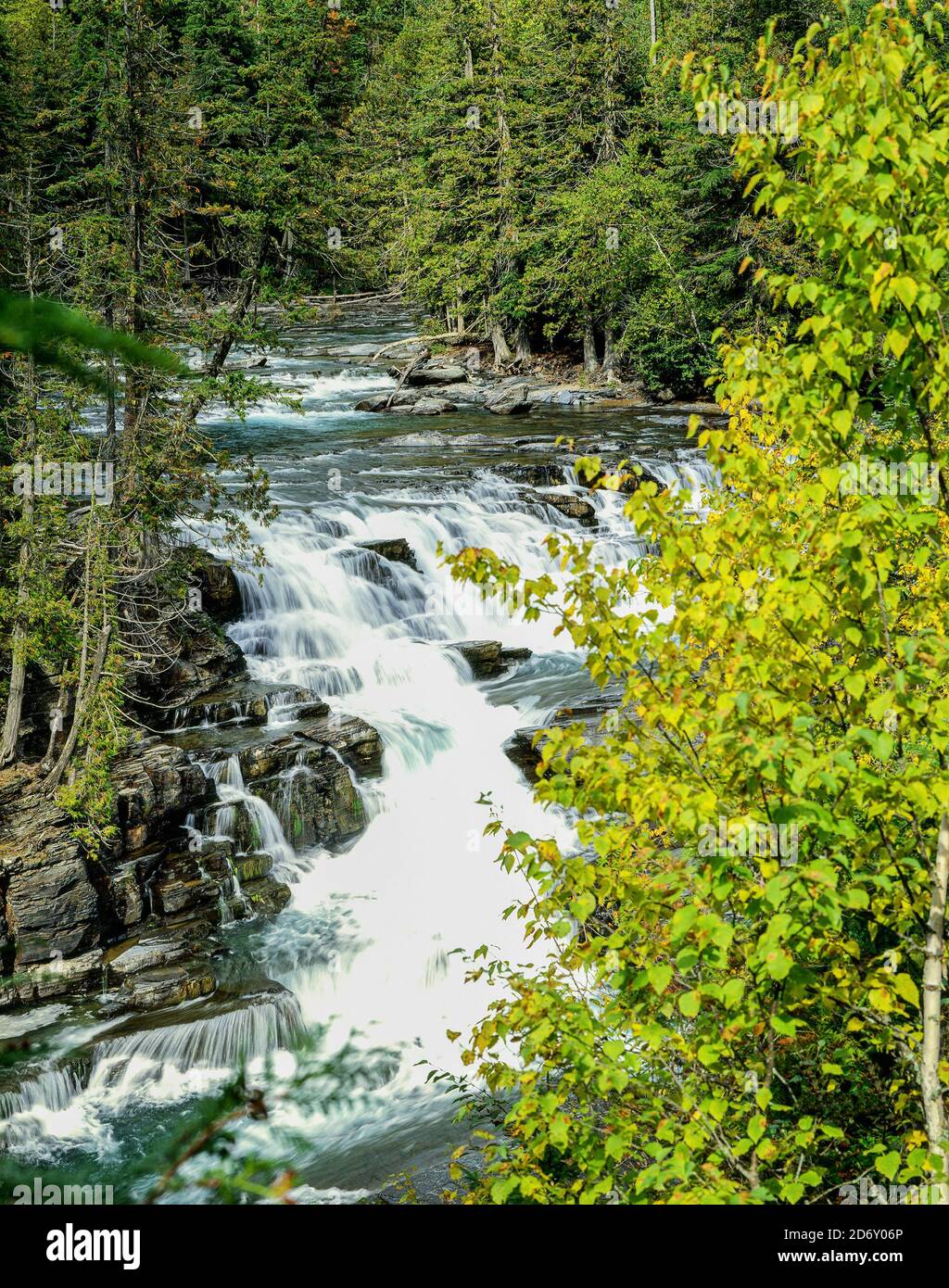 McDonald Creek dans le parc national de Glacier, Montana Banque D'Images