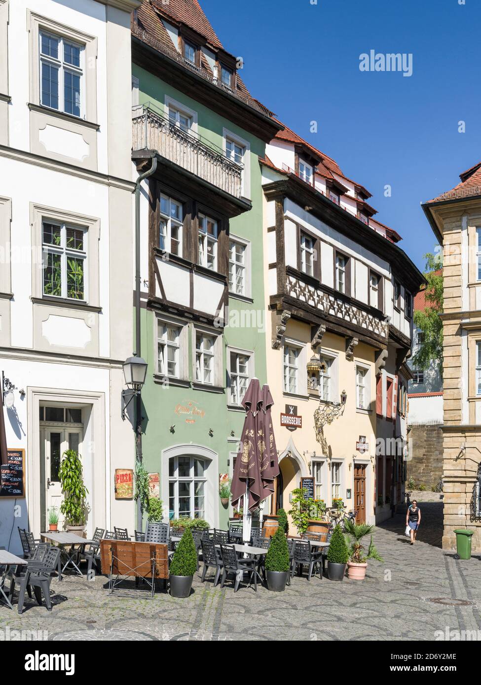 Les maisons et ruelles médiévales de la vieille ville. Bamberg en Franconie, une partie de la Bavière. La vieille ville est classée au patrimoine mondial de l'UNESCO 'Altstadt von Banque D'Images