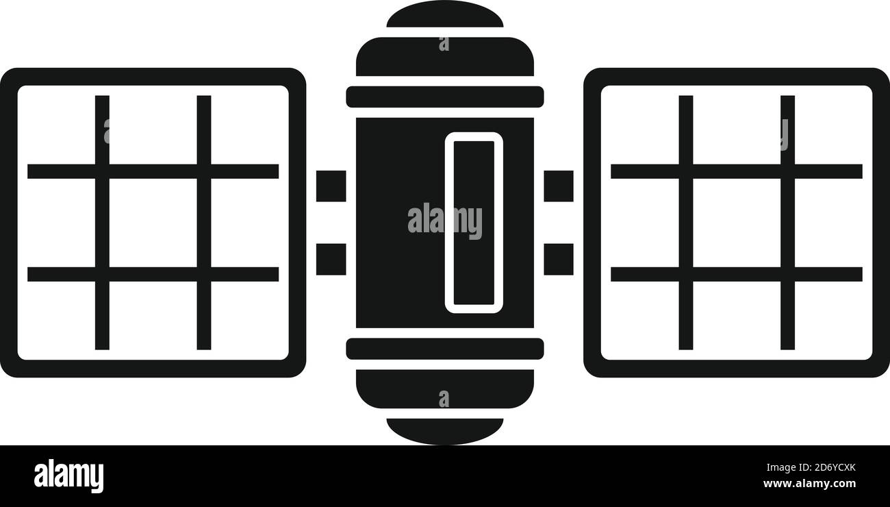 L'icône de satellite de l'espace. Simple illustration de l'espace vectoriel par satellite pour l'icône web design isolé sur fond blanc Illustration de Vecteur