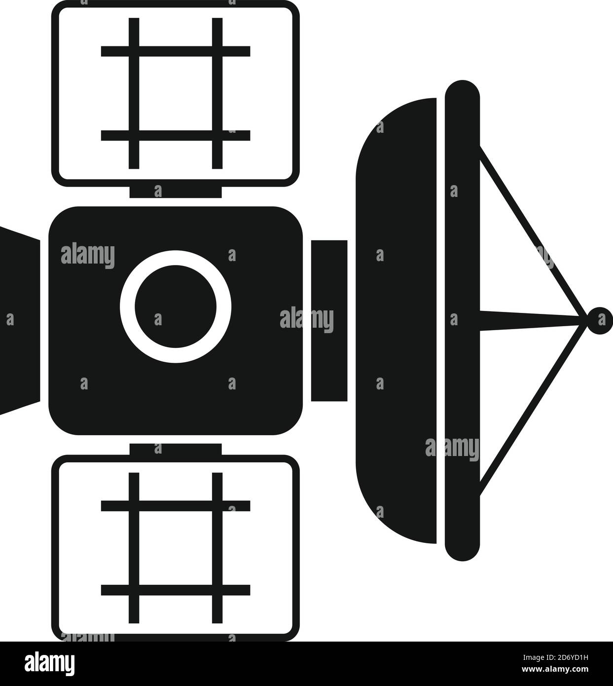 Icône satellite de parabole. Illustration simple de l'icône de vecteur satellite de parabole pour la conception de sites Web isolée sur fond blanc Illustration de Vecteur