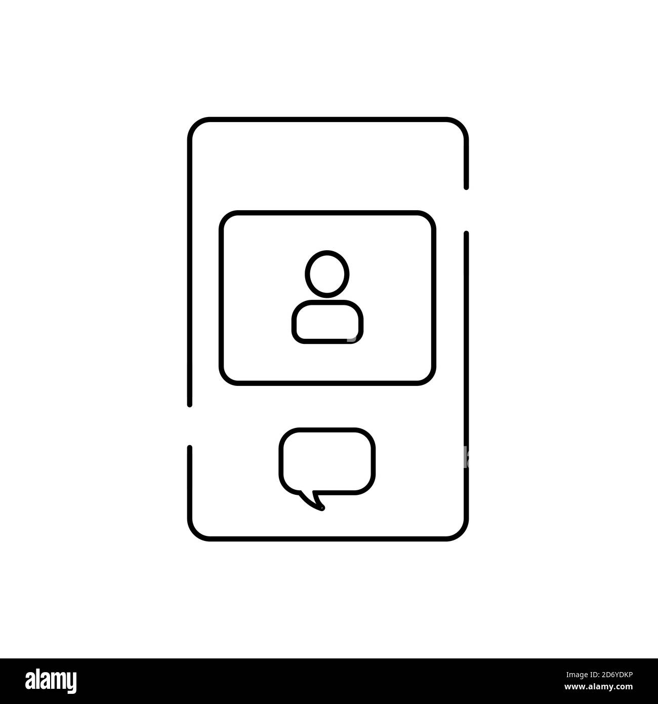 Concept d'application de chat vidéo en ligne, de conversation Internet, de technologie d'appel. Fenêtre du lecteur vidéo et messages. Illustration vectorielle. Illustration de Vecteur