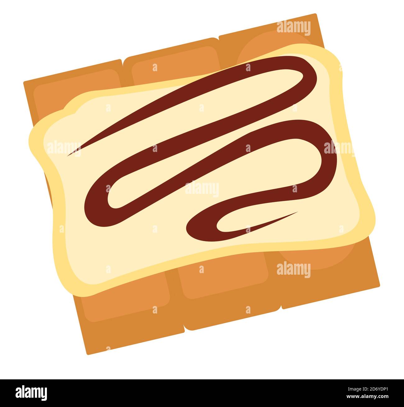 Biscuits ou biscuits avec garniture crémeuse au chocolat Illustration de Vecteur