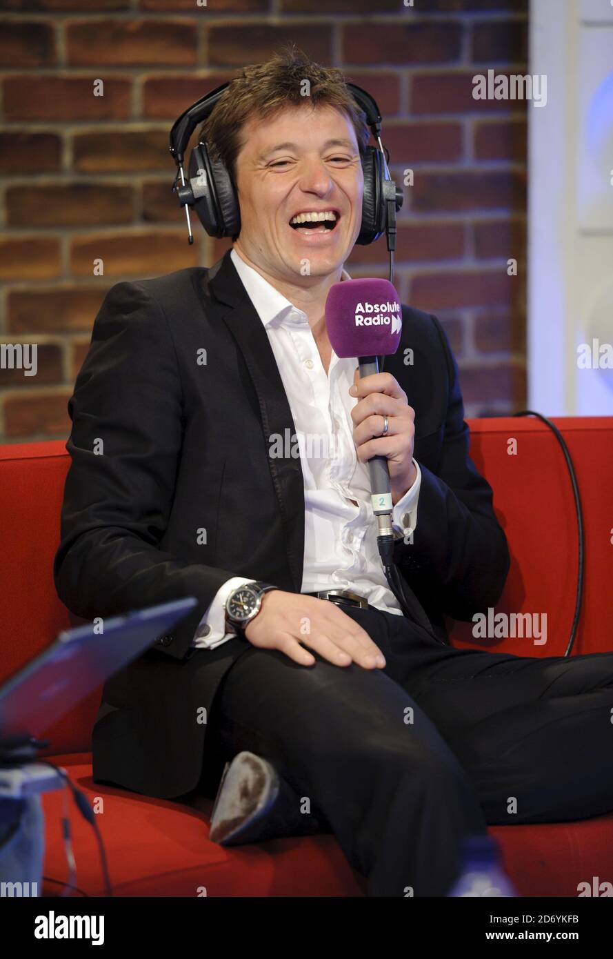 Ben Shephard photographié lors d'une émission en direct par Absolute radio  du studio de football AM, dans les studios Sky à l'ouest de Londres, pour  marquer le 20e anniversaire de Sky Sports