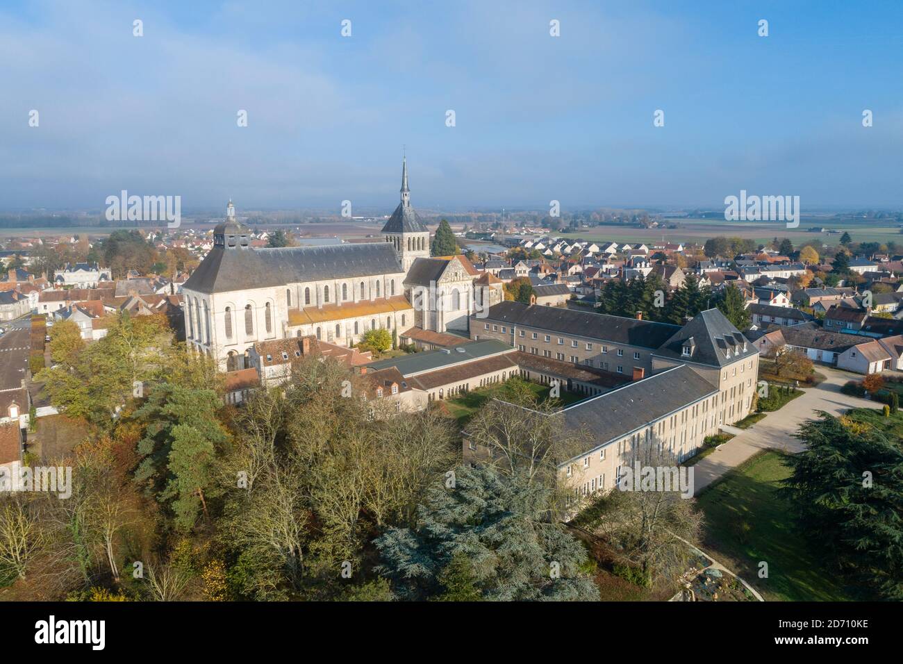 France, Loiret, Vallée de la Loire classée au patrimoine mondial par l'UNESCO, Saint Benoit sur Loire, village et abbaye bénédictine de Saint Benoit sur Loire ou Fleur Banque D'Images