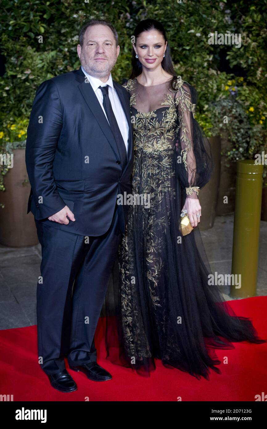 Harvey Weinstein et sa femme Georgina Chapman arrivent au EE British Academy film Awards After Party, qui s'est tenu à l'hôtel Grosvenor au centre de Londres Banque D'Images