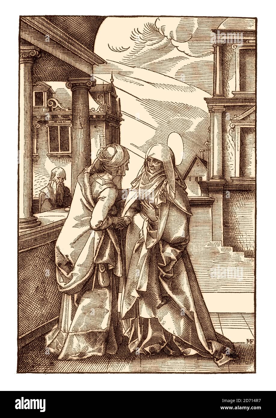 Bienvenue à Mary par Elizabeth, Tobias Stimmer, XVIe siècle, télécopie du XIXe siècle Banque D'Images