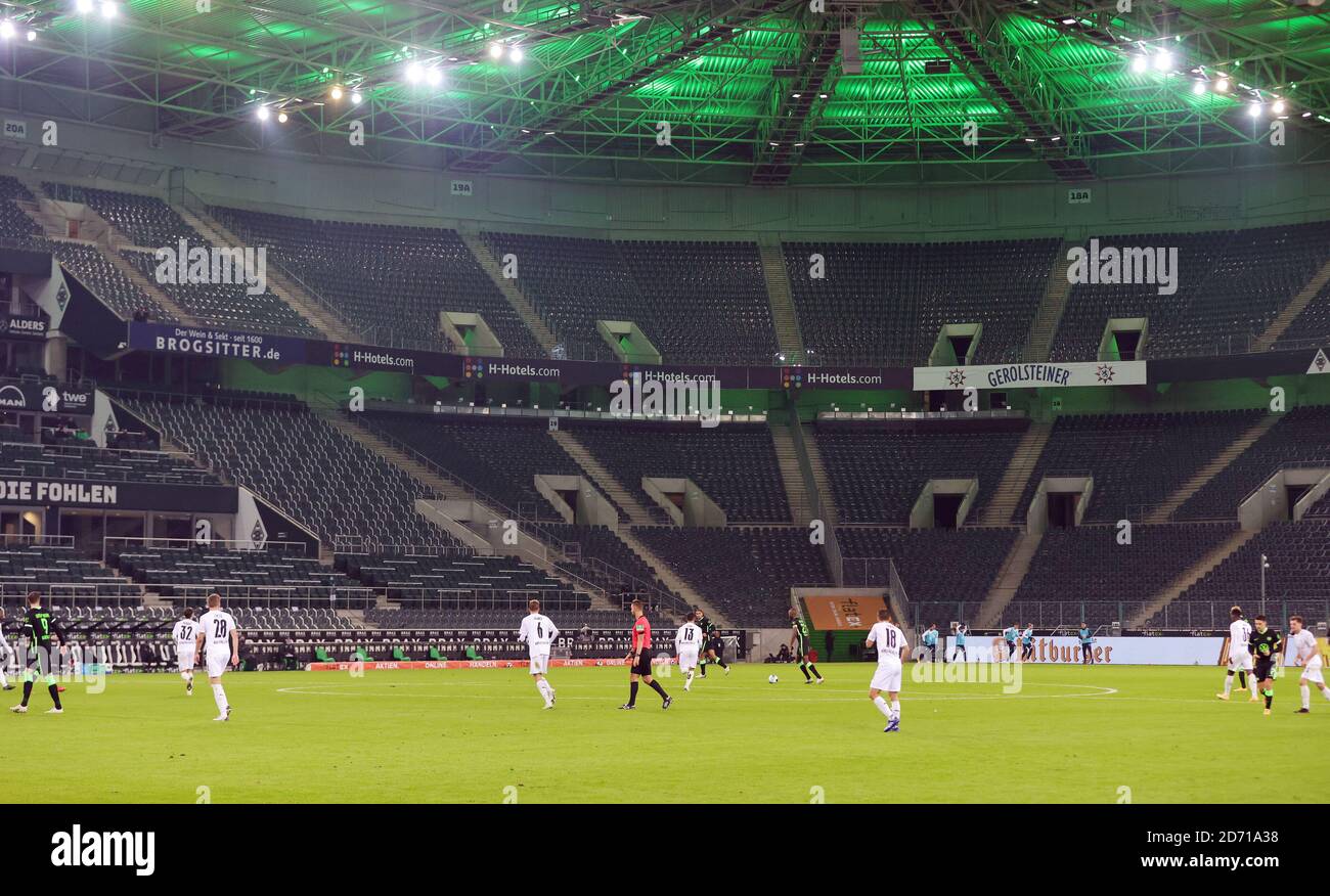 Vue générale pendant le championnat allemand de football Bundesliga match entre Borussia Monchengladbach et VfL Wolfsburg le 17 octobre 2020 à Boruss Banque D'Images