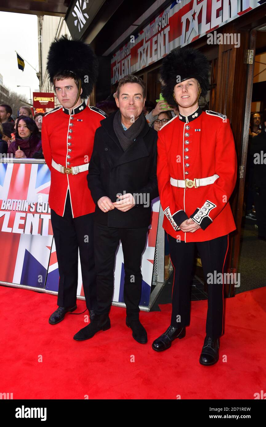 Stephen Mulhern arrive aux Got Talent Auditions de Grande-Bretagne au Dominion Theatre, Londres. Banque D'Images