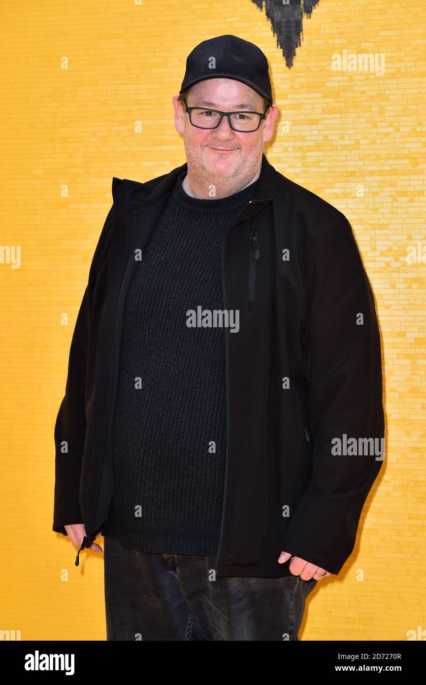 Johnny Vegas assister à une projection de gala du Lego Batman Movie, au cinéma Empire de Leicester Square, Londres. Date de la photo: Samedi 28 janvier 2016. Le crédit photo devrait se lire: Matt Crossick/ EMPICS Entertainment. Banque D'Images