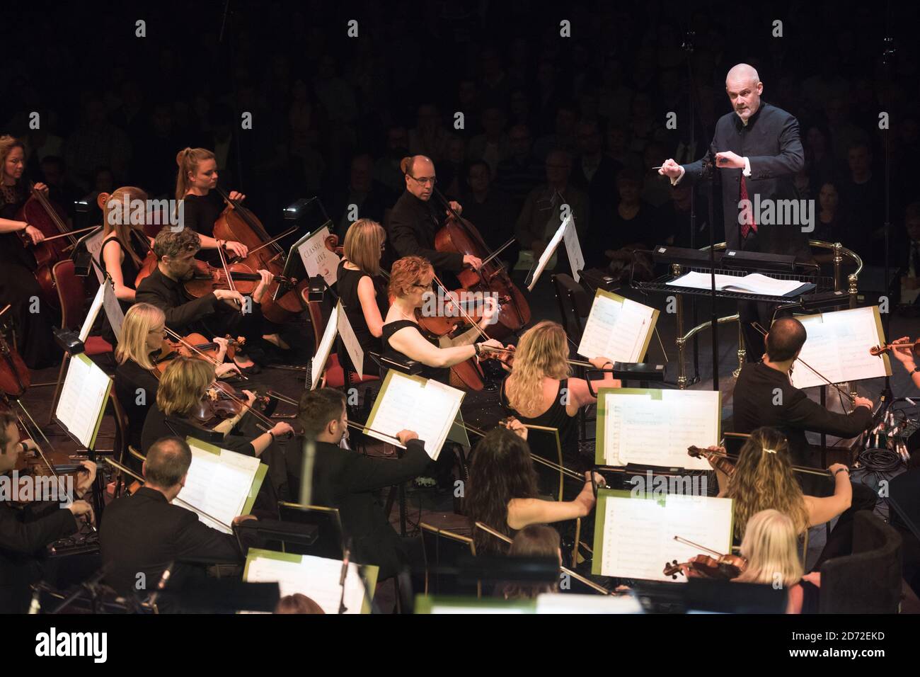 Le Bournemouth Symphony Orchestra, dirigé par Pete Harrison, se produit au Classic FM Live, au Royal Albert Hall de Londres. Le concert faisait partie des célébrations du 25e anniversaire de Classic FM. Date de la photo: Mardi 19 septembre 2017. Le crédit photo devrait se lire: Matt Crossick/ EMPICS Entertainment. Banque D'Images