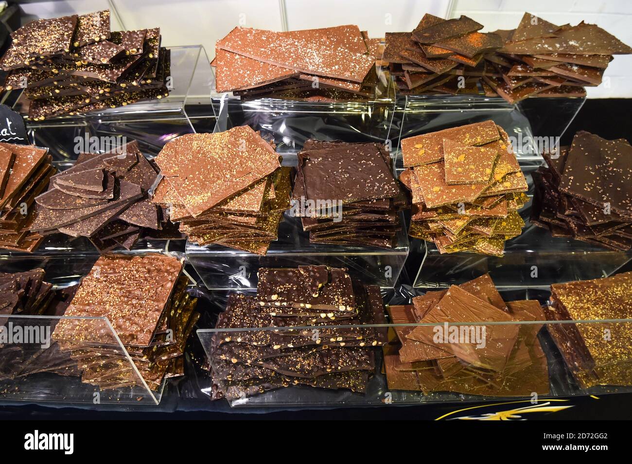 Chocolat à vendre au Chocolate Show, à Olympia à Kensington, Londres. Date de la photo: Vendredi 13 octobre 2017. Le crédit photo devrait se lire: Matt Crossick/ EMPICS Entertainment. Banque D'Images