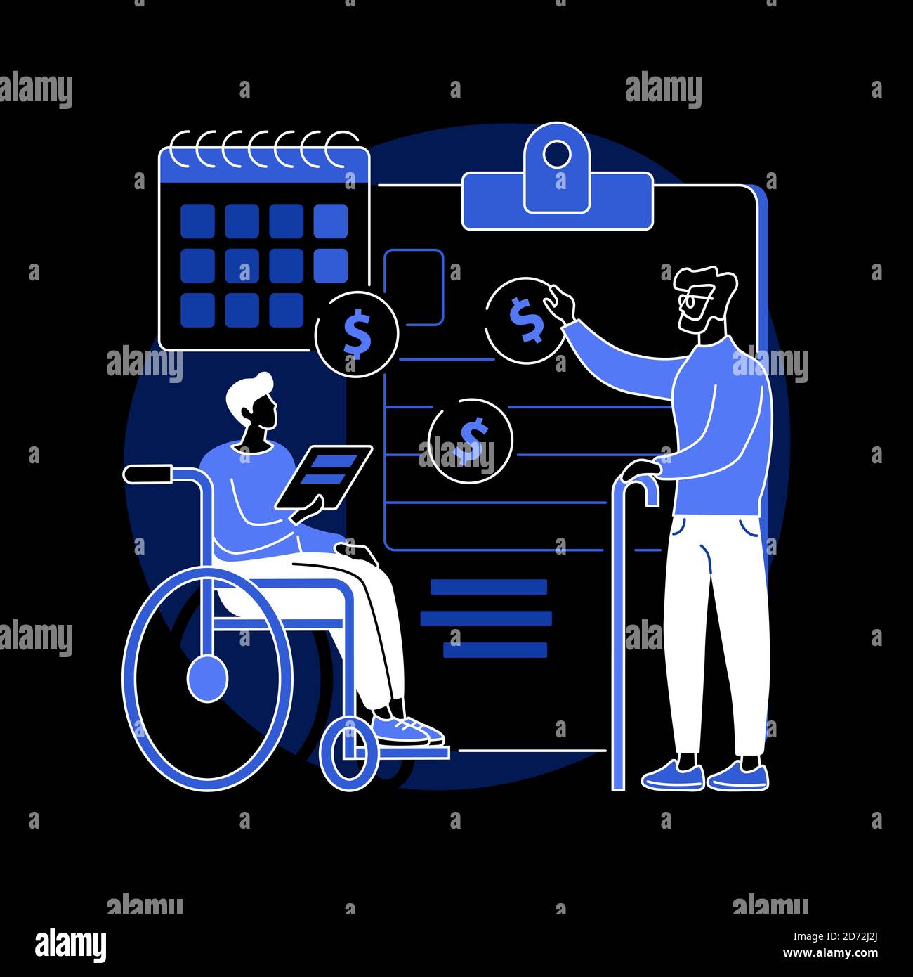 Illustration du vecteur de concept abstrait de l'avantage de sécurité sociale. Illustration de Vecteur