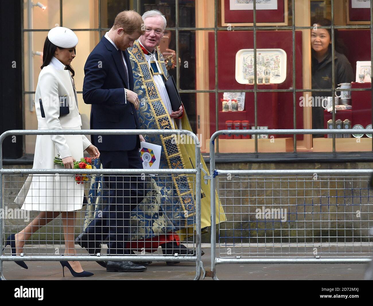 Mme Meghan Markle et le Prince Harry assistent au Commonwealth Service à l'abbaye de Westminster, à Londres. Le crédit photo devrait se lire: Matt Crossick/EMPICS Entertainment Banque D'Images