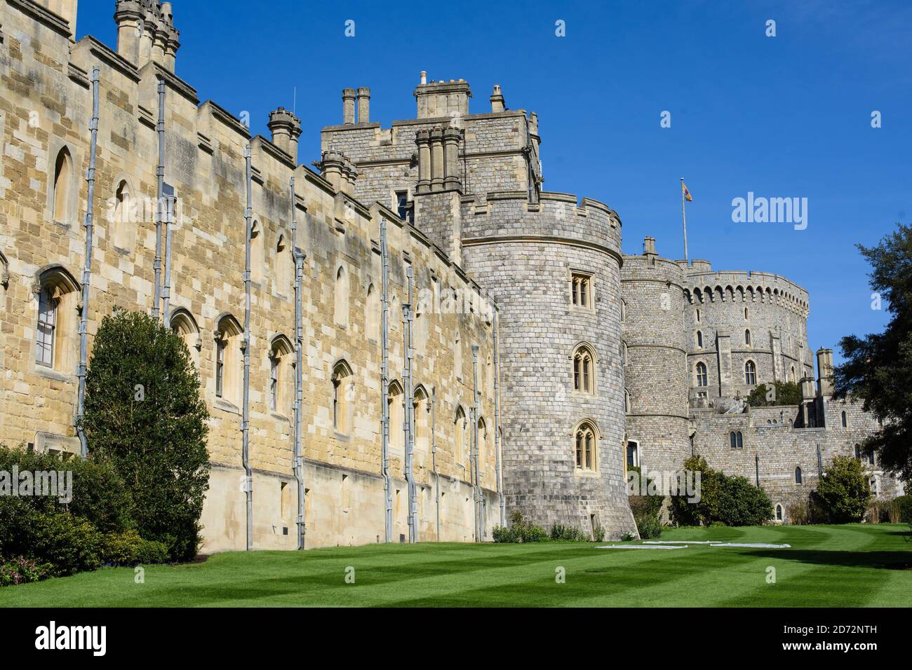 Vue générale du château de Windsor à Windsor, Berkshire - le lieu du mariage prochain du prince Harry et de Meghan Markle. Date de la photo: Jeudi 5 avril 2018. Le crédit photo devrait se lire: Matt Crossick/ EMPICS Entertainment. Banque D'Images