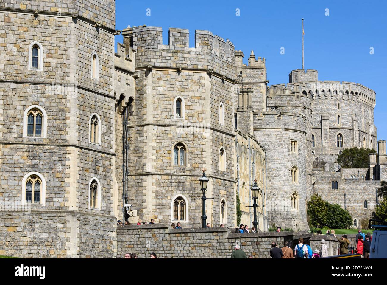 Vue générale du château de Windsor à Windsor, Berkshire - le lieu du mariage prochain du prince Harry et de Meghan Markle. Date de la photo: Jeudi 5 avril 2018. Le crédit photo devrait se lire: Matt Crossick/ EMPICS Entertainment. Banque D'Images