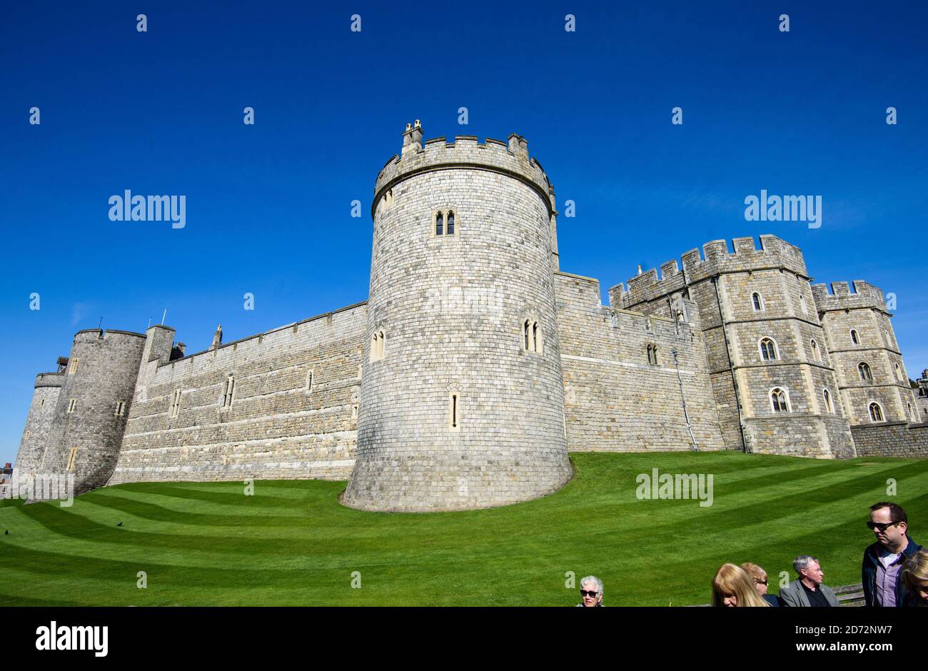 Vue générale du château de Windsor à Windsor, Berkshire - le lieu du mariage prochain du prince Harry et de Meghan Markle. Date de la photo: Jeudi 5 avril 2018. Le crédit photo devrait se lire: Matt Crossick/ EMPICS Entertainment. Banque D'Images