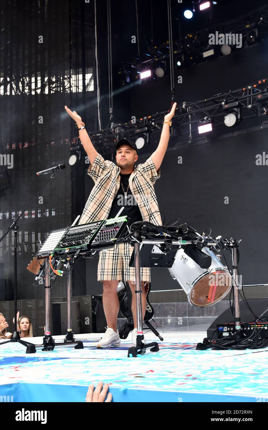 JAX Jones pendant le Summertime ball de la capitale avec Vodafone au stade Wembley, Londres. ... Banque D'Images