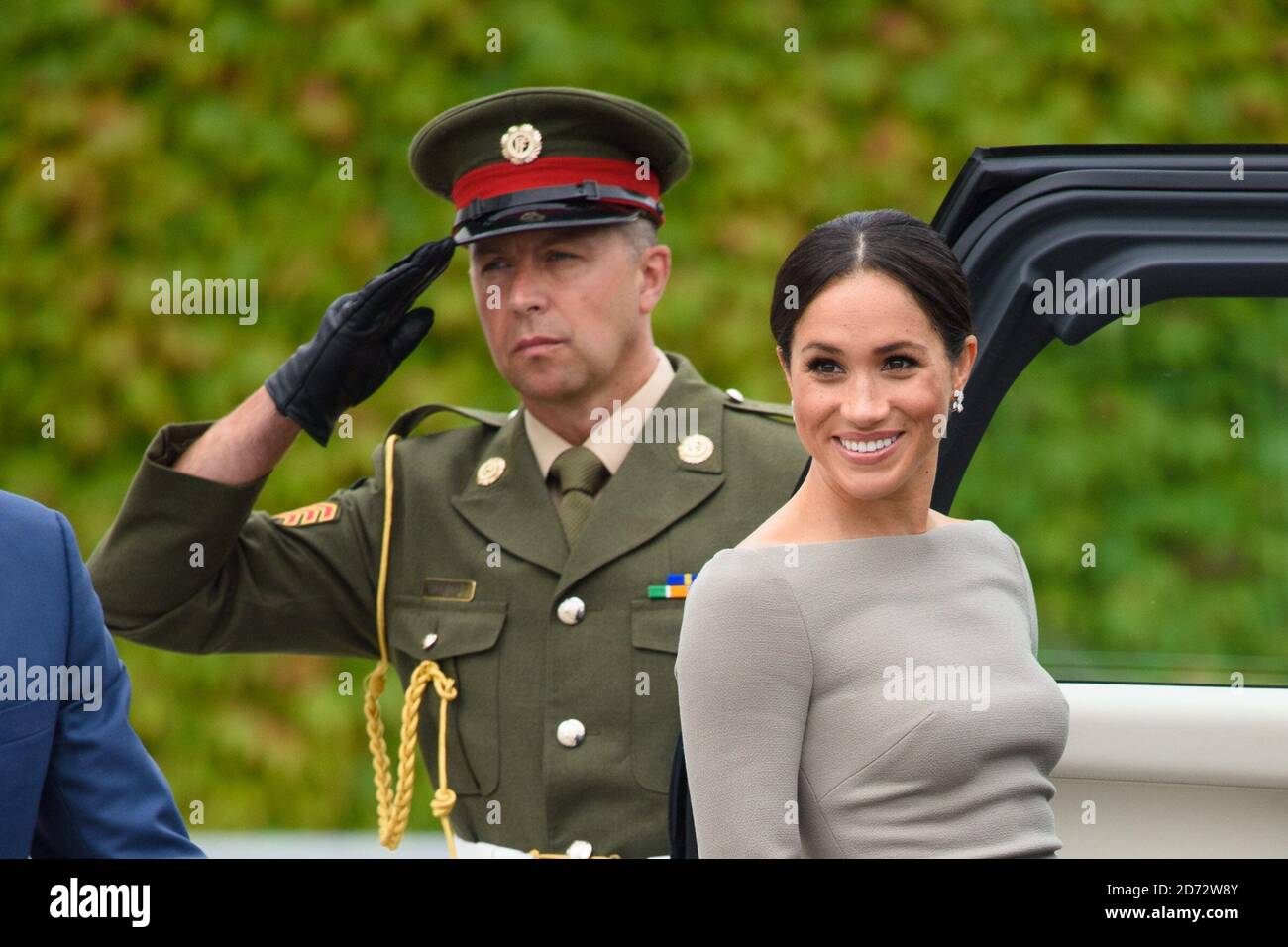 Meghan Markle, la duchesse de Sussex, photographiée à Aras an Uachtarain à Dublin, où elle a rencontré le président irlandais Michael Higgins. Date de la photo: Mercredi 11 juillet 2018. Le crédit photo devrait se lire: Matt Crossick/ EMPICS Entertainment. Banque D'Images